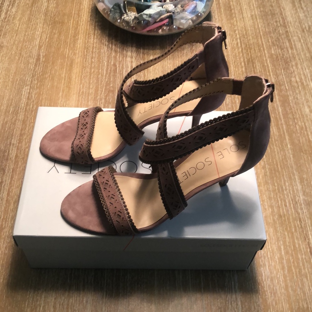 NWT Sole Society Mauve Venus High Heel Sandals size 10 M - Picture 4 of 11